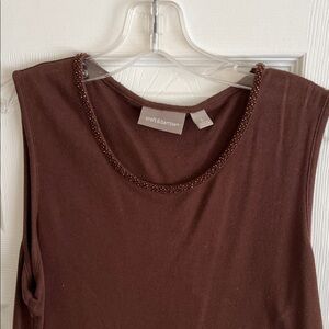 Croft & Barrow Chocolate Brown Tank Top